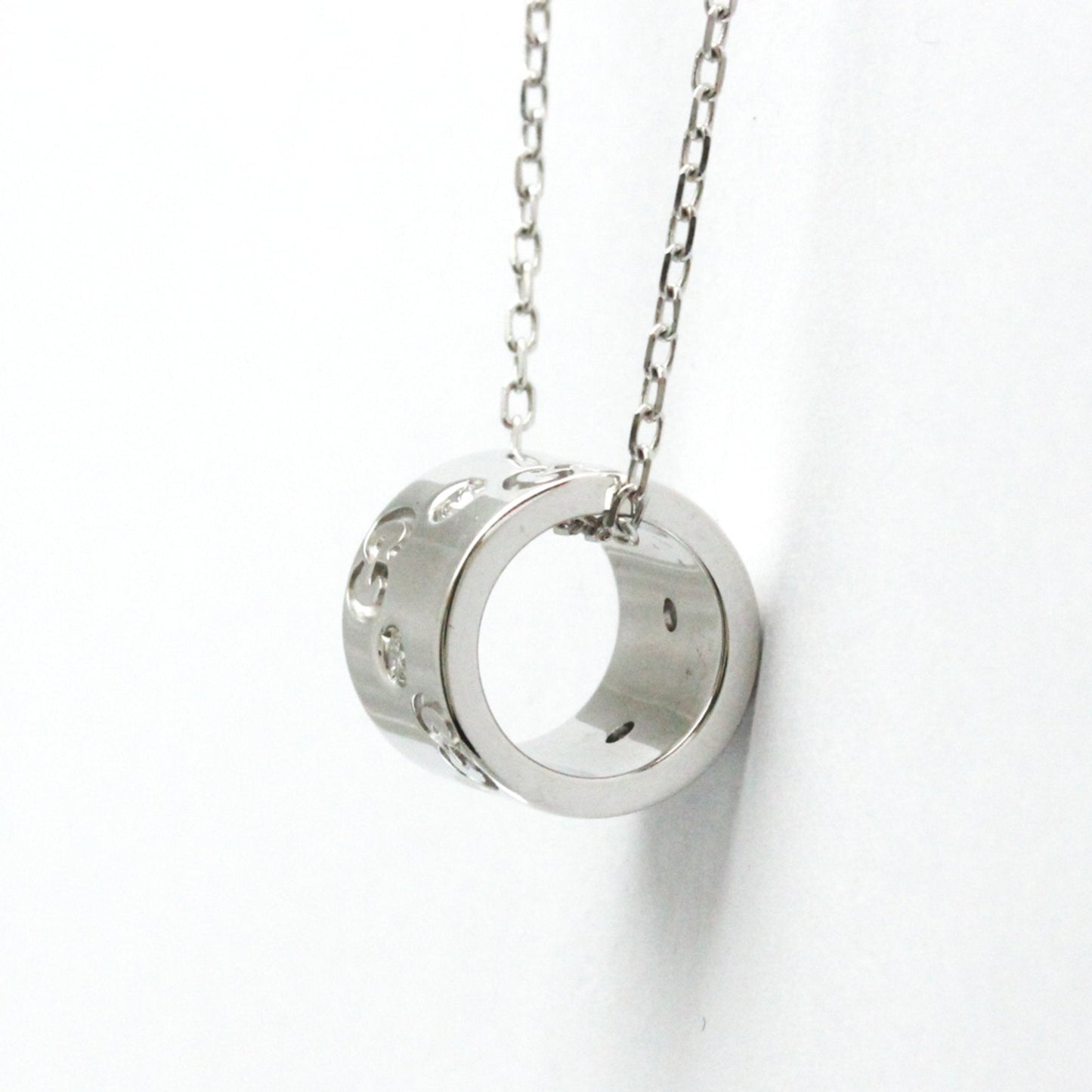 Gucci Icon Silver White Gold Necklace Jewelry