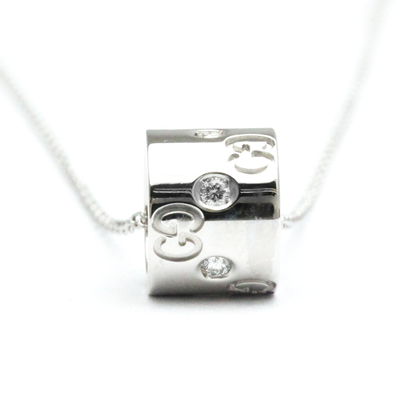 Gucci Icon Silver White Gold Necklace Jewelry