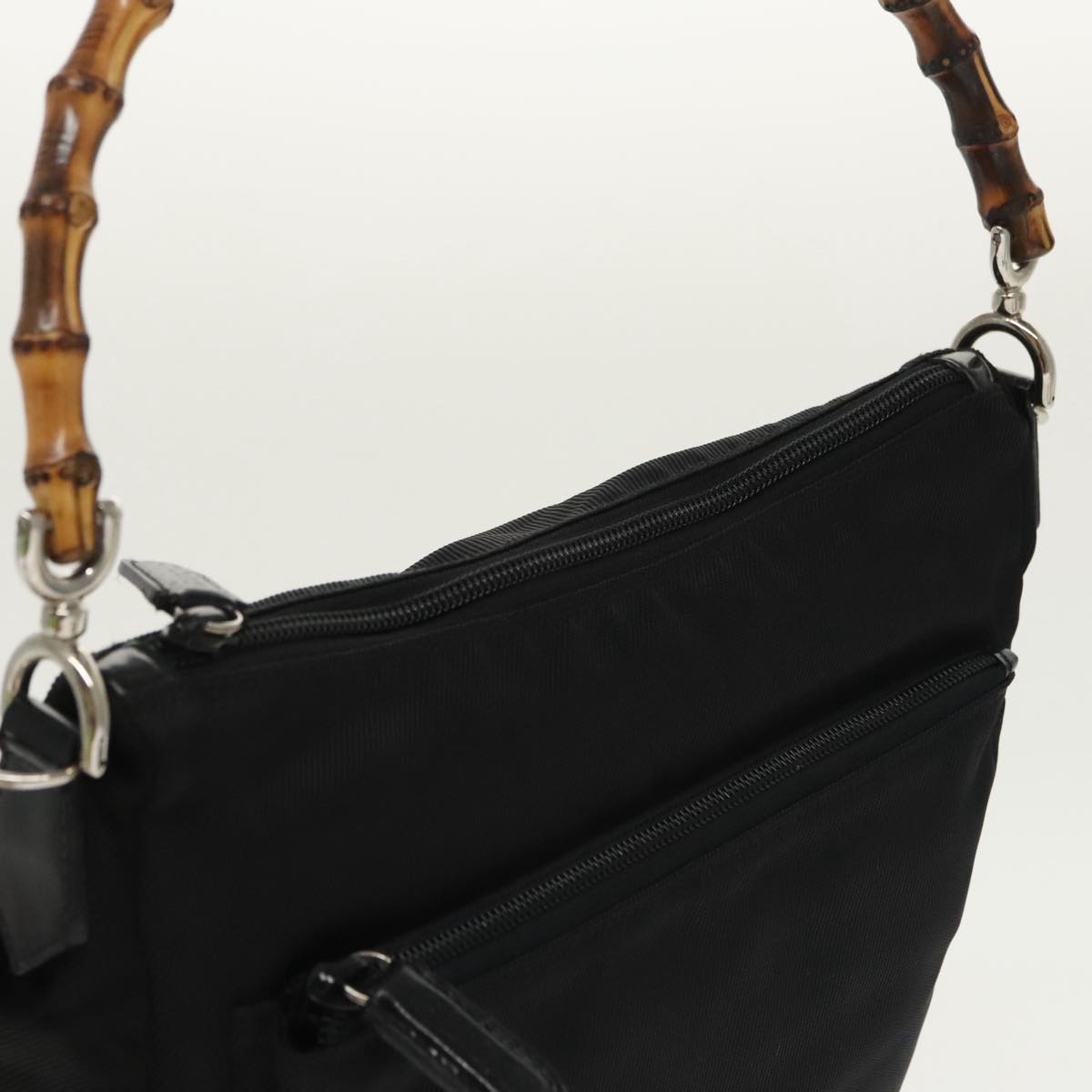 Gucci Bamboo Black Synthetic Handbag