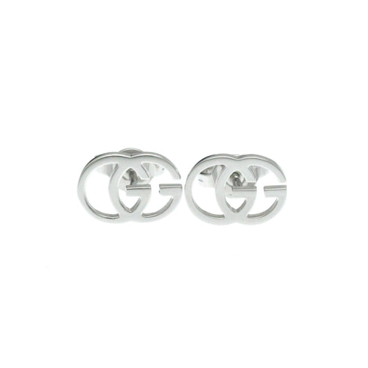 Gucci Gg Running Silver White Gold Earring Jewelry ()