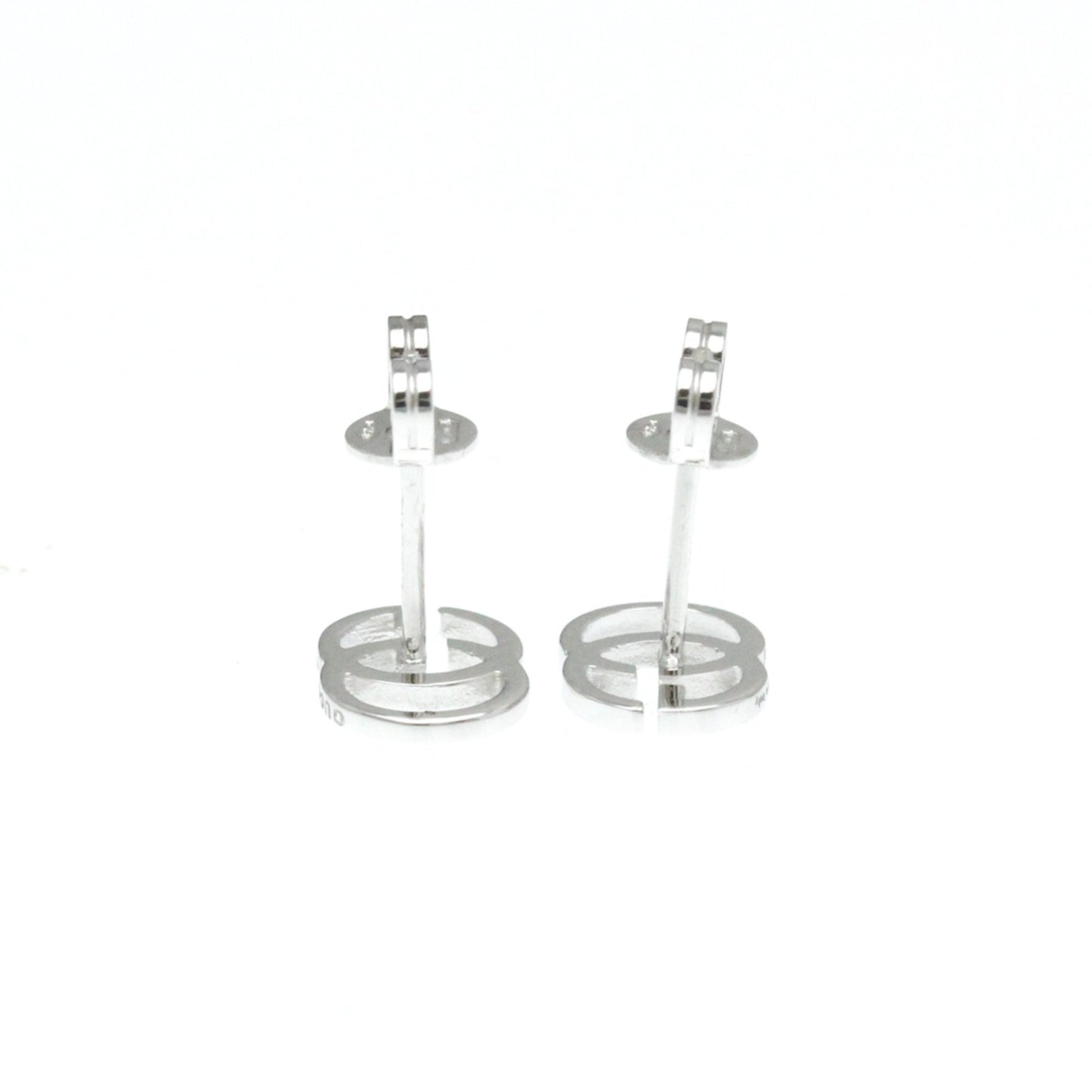 Gucci Gg Running Silver White Gold Earring Jewelry