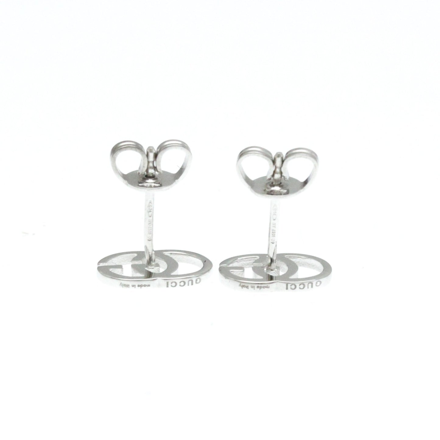 Gucci Gg Running Silver White Gold Earring Jewelry