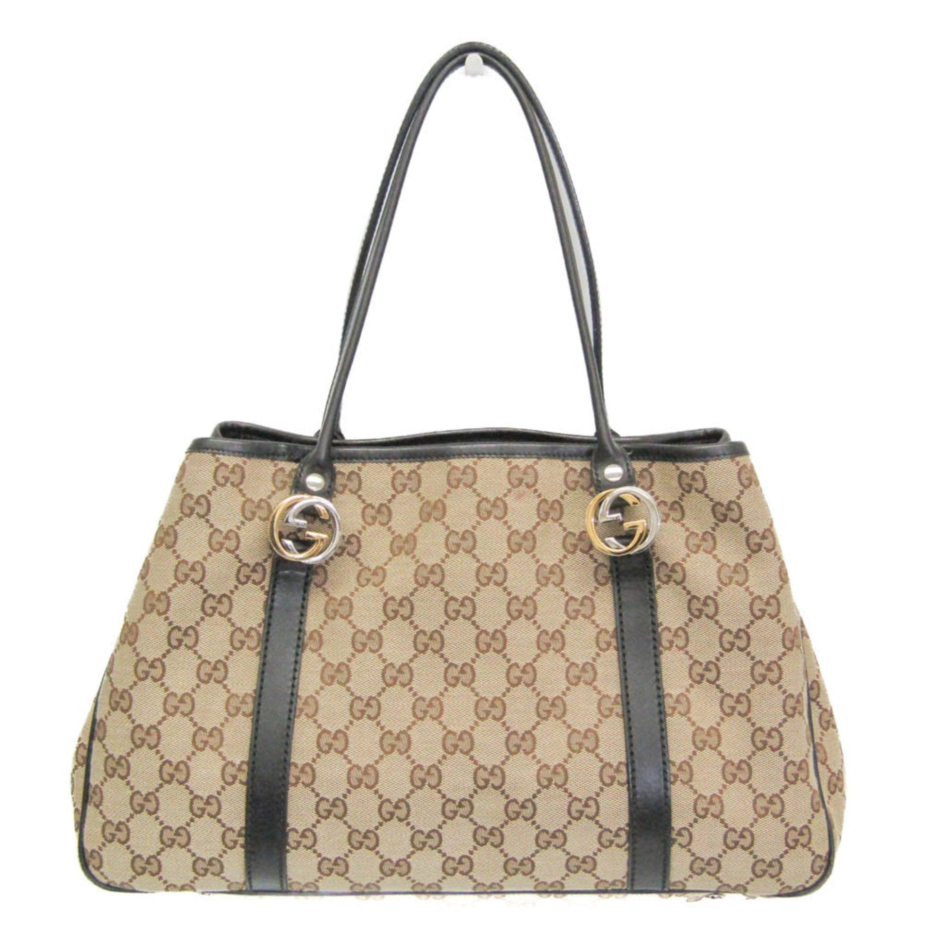Gucci Gg Twins Beige Canvas Tote Bag ()
