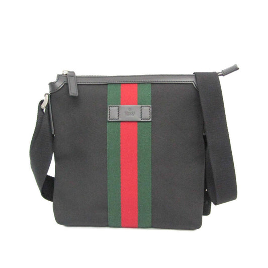 Gucci Ophidia Black Canvas Shoulder Bag ()