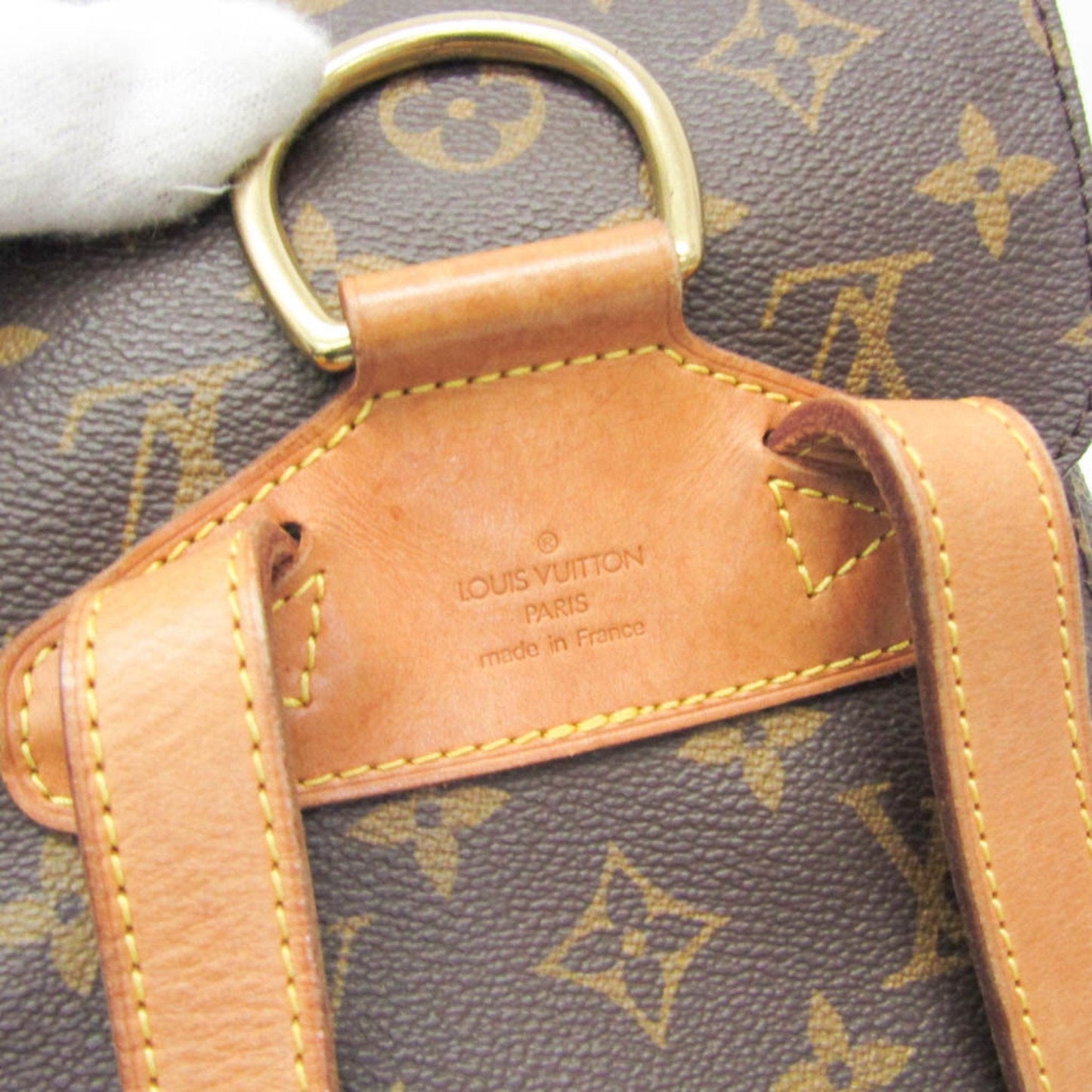 Louis Vuitton Montsouris Mm Brown Canvas Backpack Bag