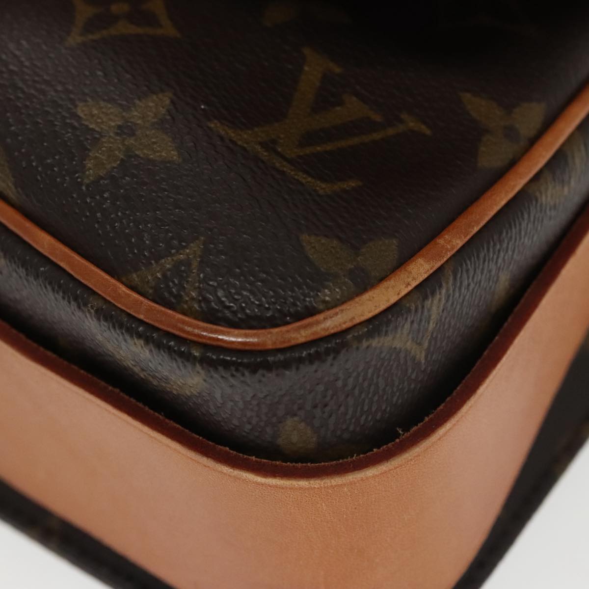 Louis Vuitton Cartouchiere Brown Canvas Shoulder Bag