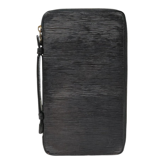 Louis Vuitton Zippy Wallet Black Leather Wallet