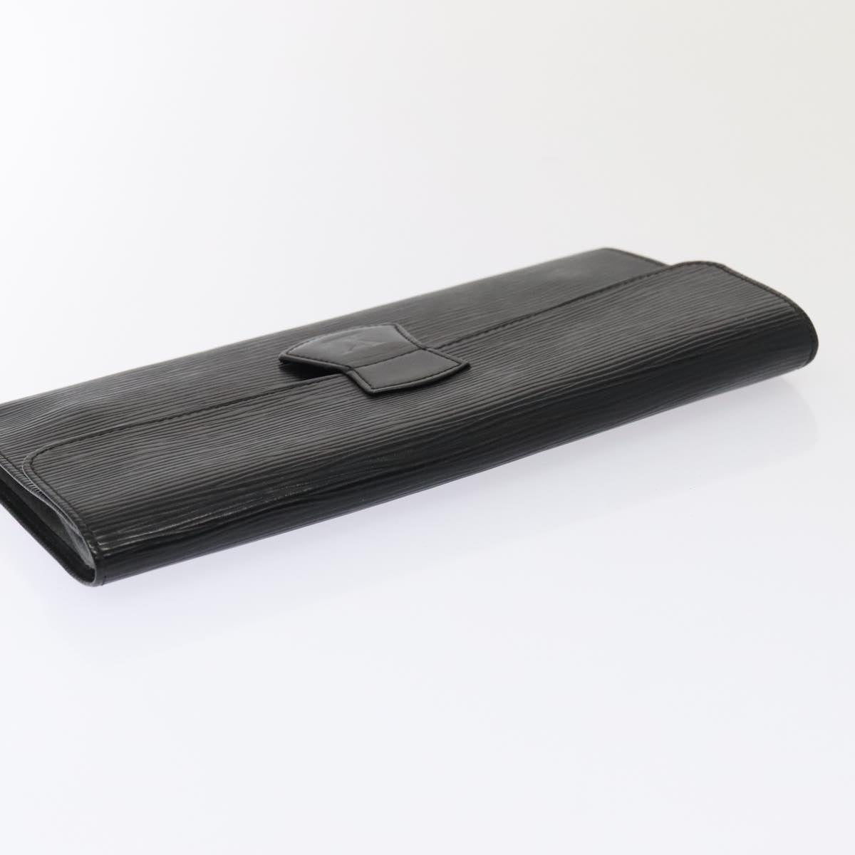 Louis Vuitton Rouleau Black Leather Clutch Bag