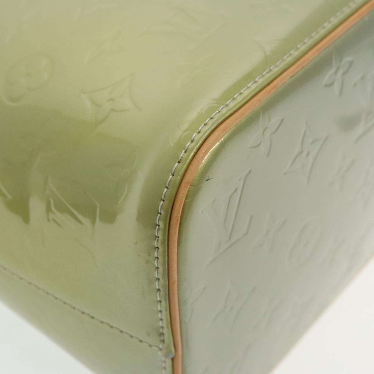 Louis Vuitton Houston Green Patent Leather Handbag