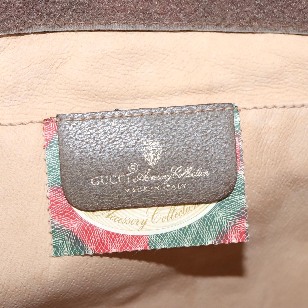 Gucci Sherry Beige Canvas Clutch Bag