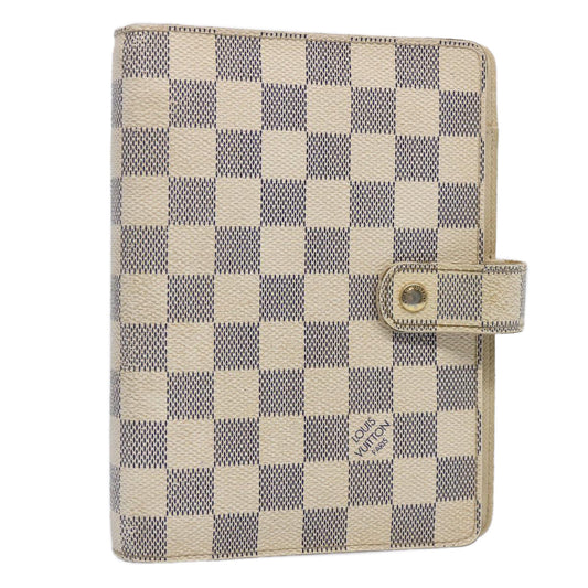 Louis Vuitton Agenda Mm White Canvas Wallet