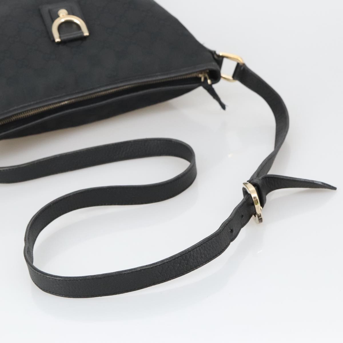 Gucci Abbey Black Canvas Shoulder Bag