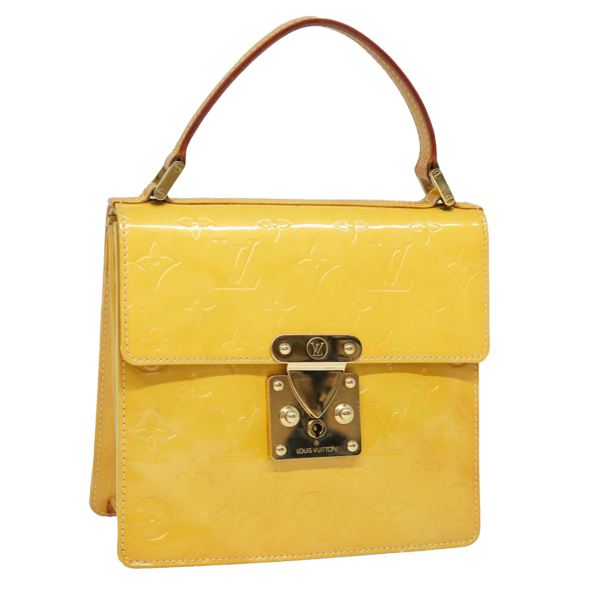 Louis Vuitton Spring Street Yellow Patent Leather Handbag