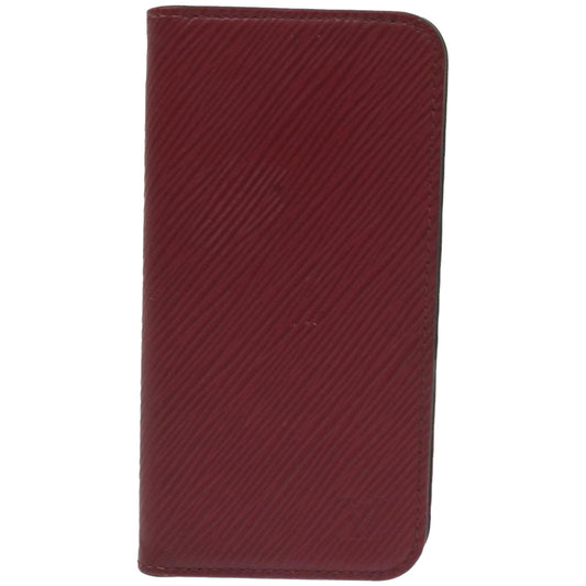 Louis Vuitton Iphone Case Burgundy Leather Phone Jewelry ()