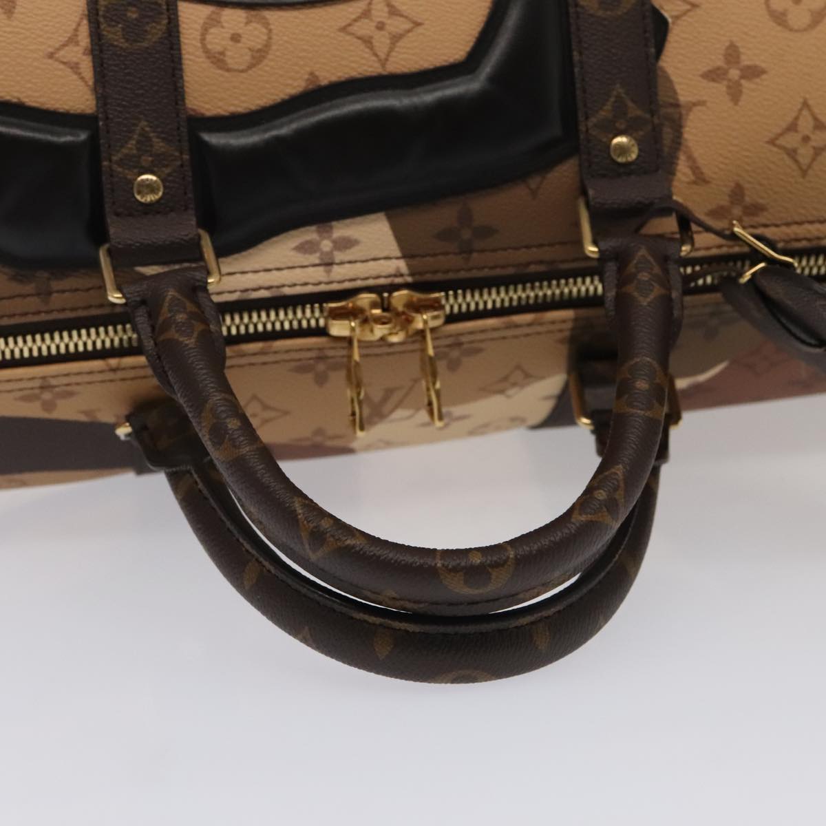 Louis Vuitton Keepall Bandouliere 55 Brown Canvas Travel Bag