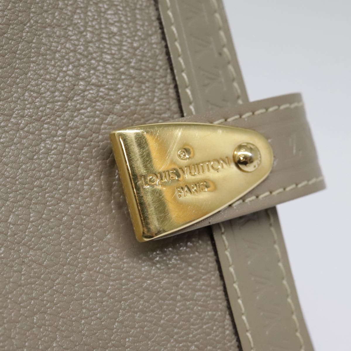 Louis Vuitton Agenda Cover Grey Leather Wallet