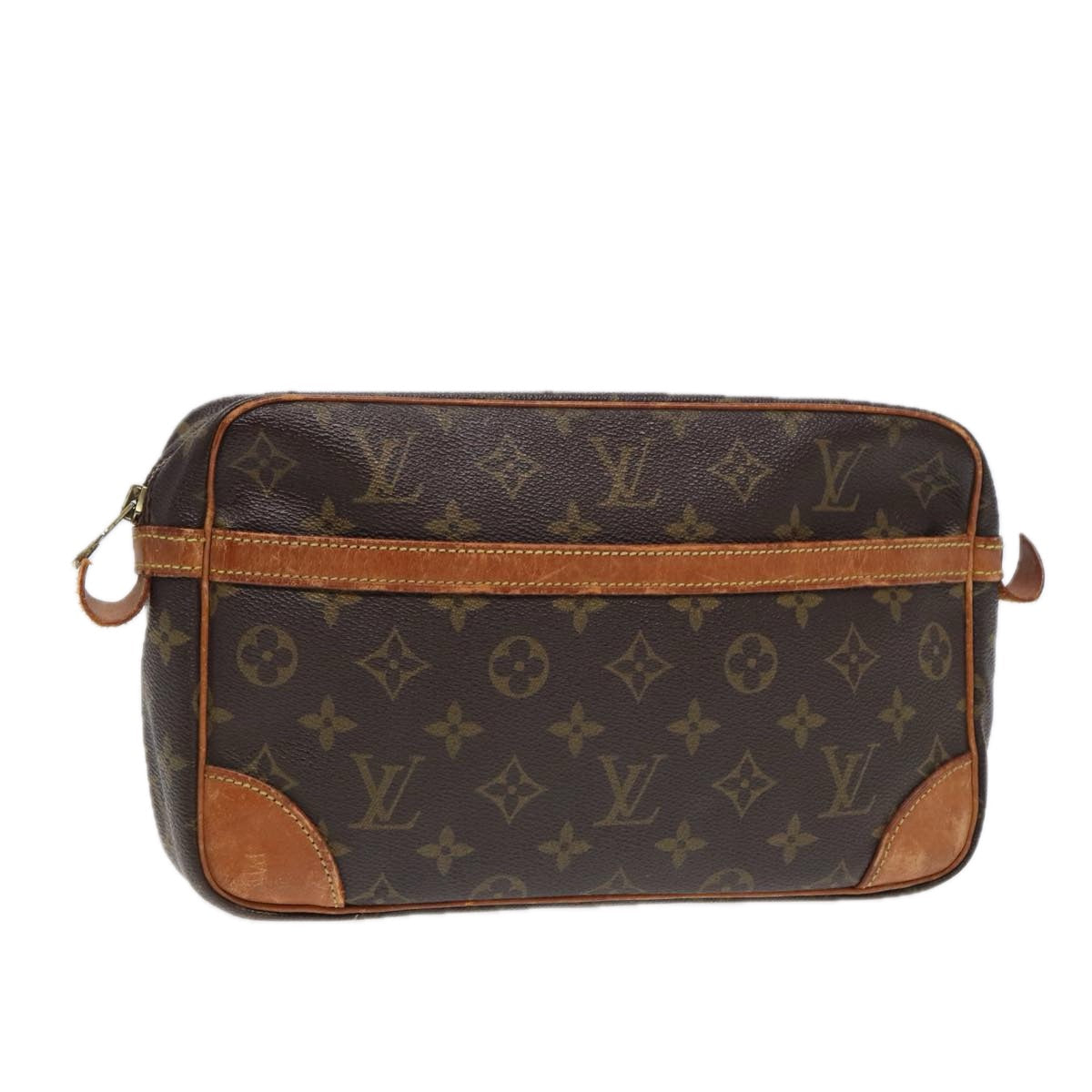 Louis Vuitton Compiegne 28 Brown Canvas Clutch Bag