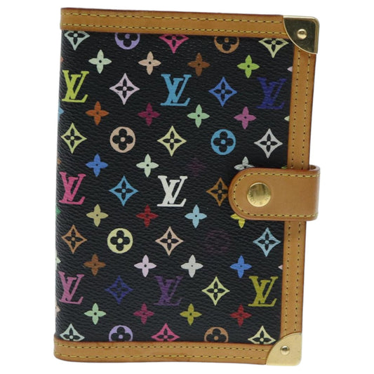 Louis Vuitton Agenda Pm Black Canvas Wallet