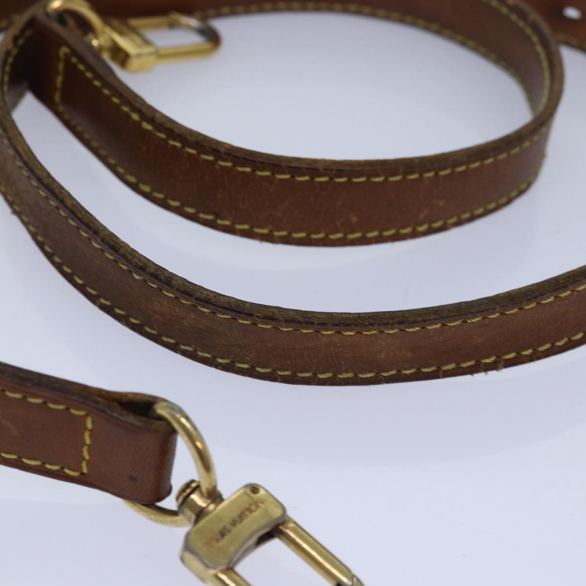 Louis Vuitton Shoulder Strap Brown Leather Bag Jewelry
