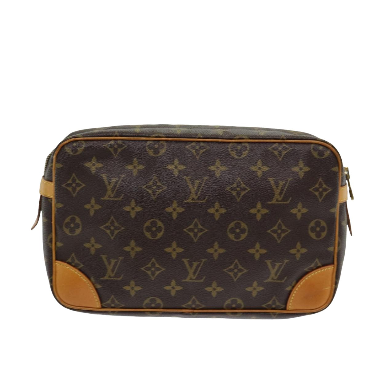Louis Vuitton Compiegne 28 Brown Canvas Clutch Bag