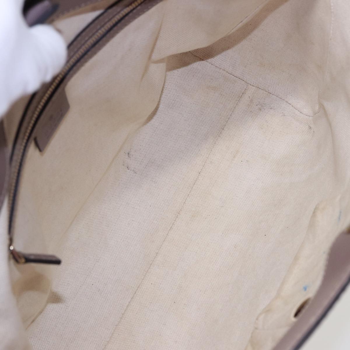 Gucci Mayfair Beige Canvas Tote Bag