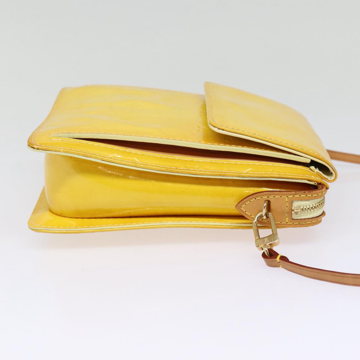 Louis Vuitton Mott Yellow Patent Leather Shoulder Bag