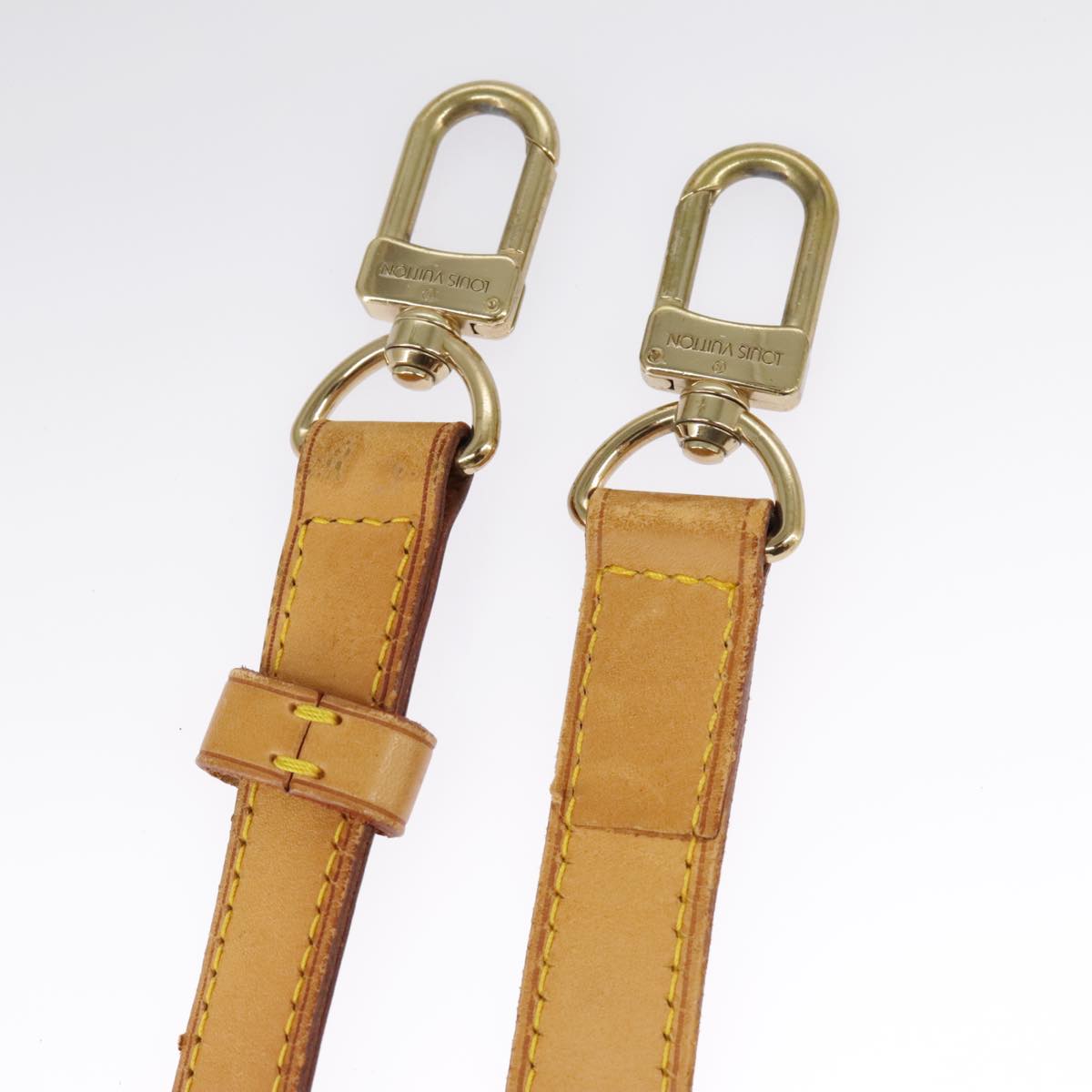 Louis Vuitton Shoulder Strap Beige Leather Bag Jewelry