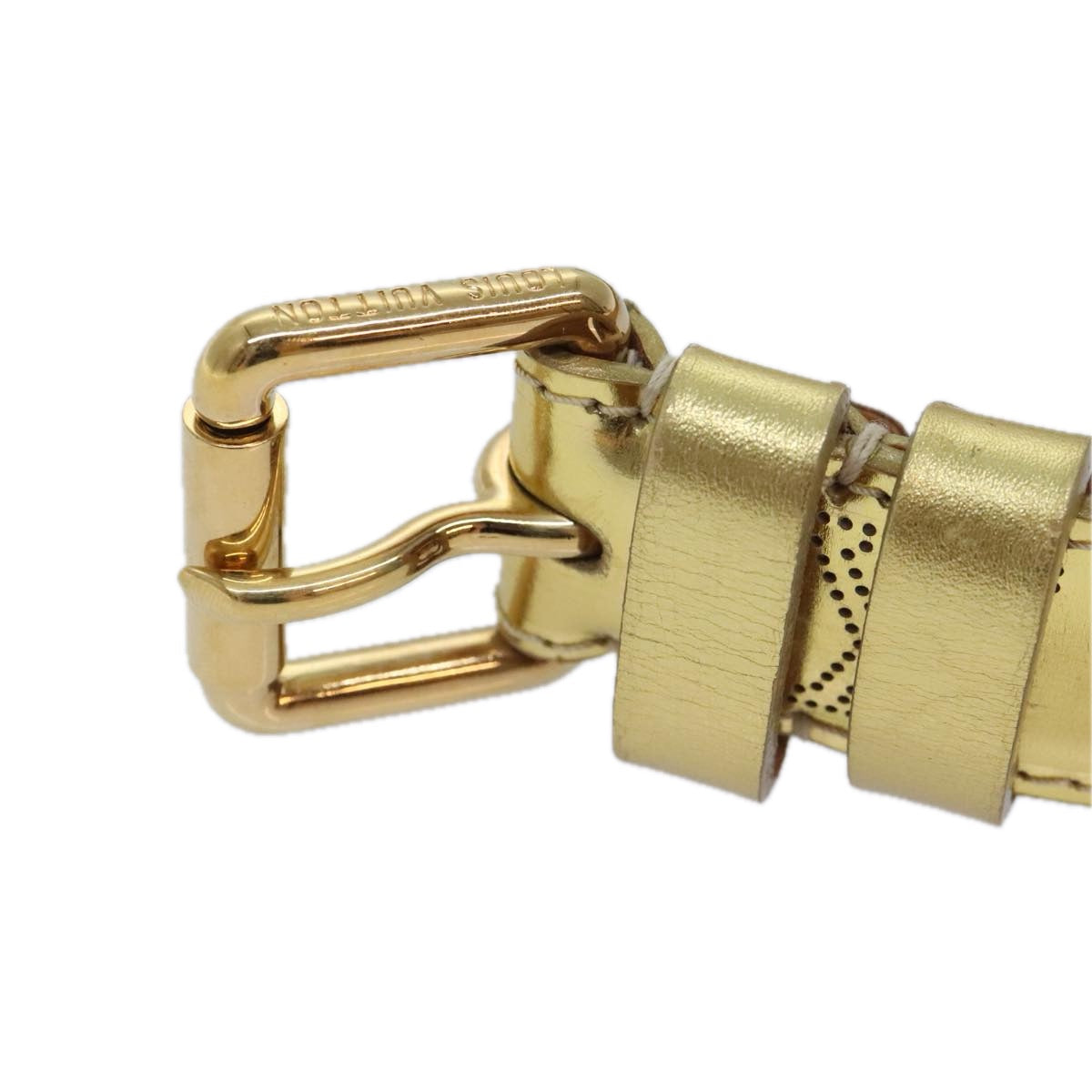 Louis Vuitton Mahina Gold Leather Belt