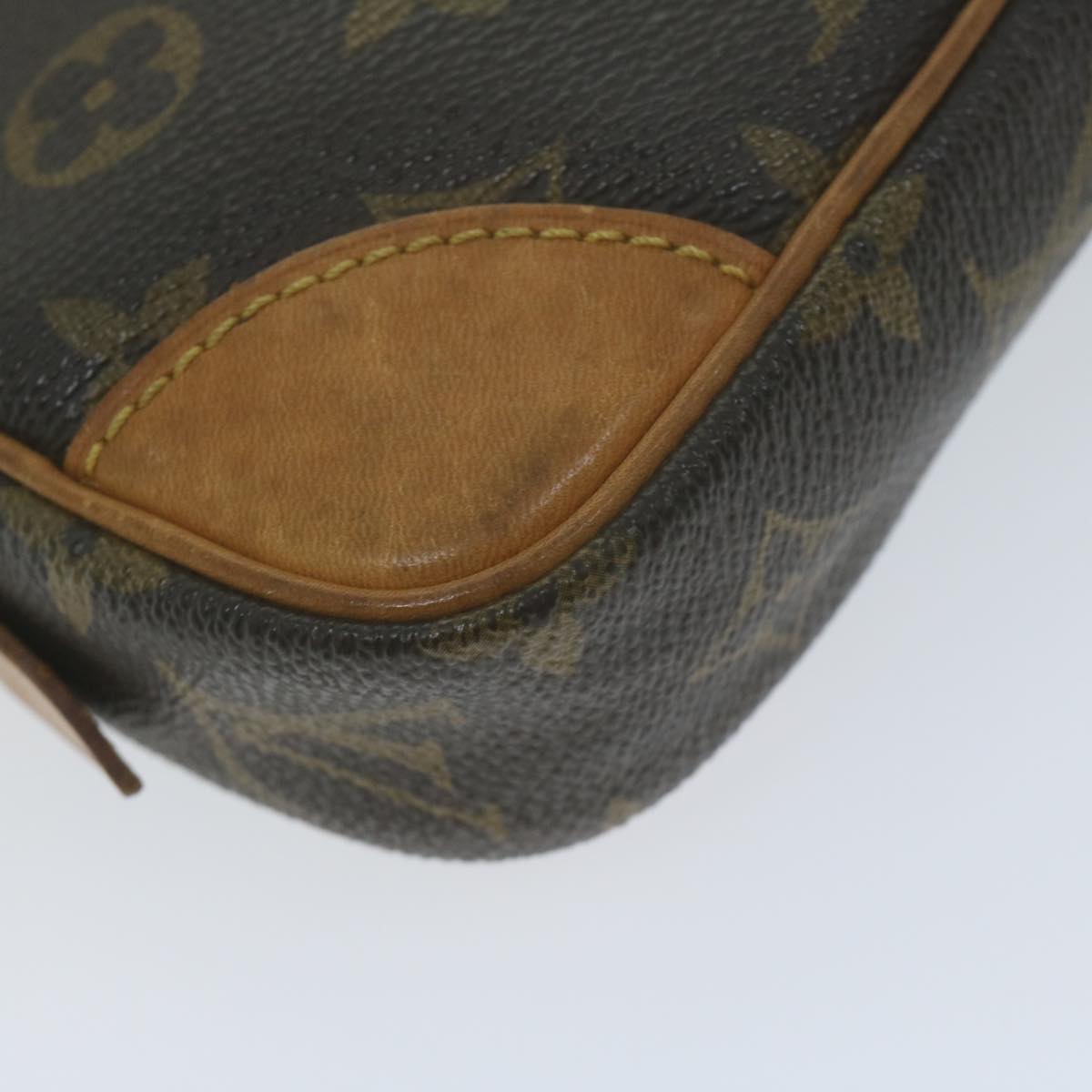 Louis Vuitton Marly Dragonne Brown Canvas Clutch Bag