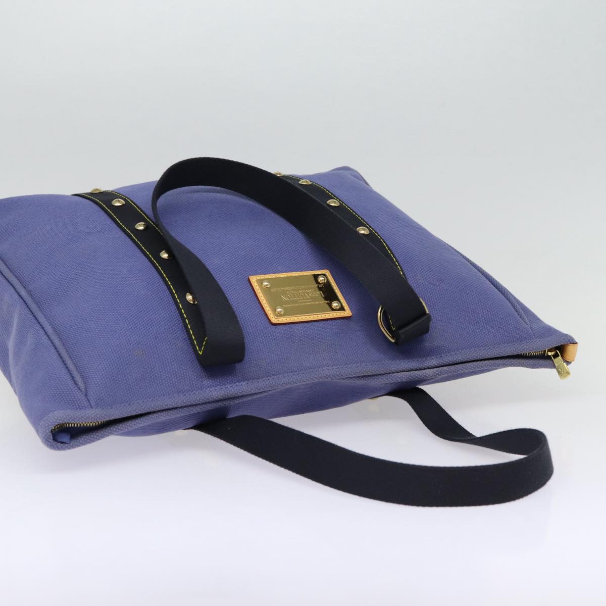 Louis Vuitton Antigua Navy Canvas Tote Bag