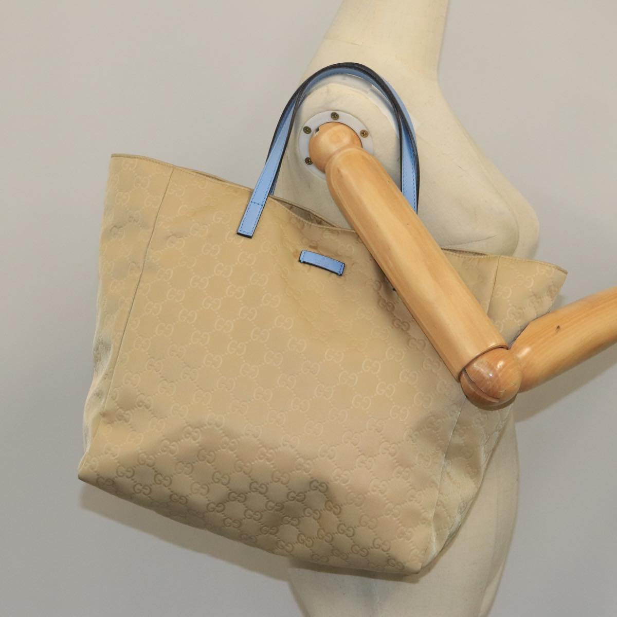 Gucci Beige Canvas Tote Bag