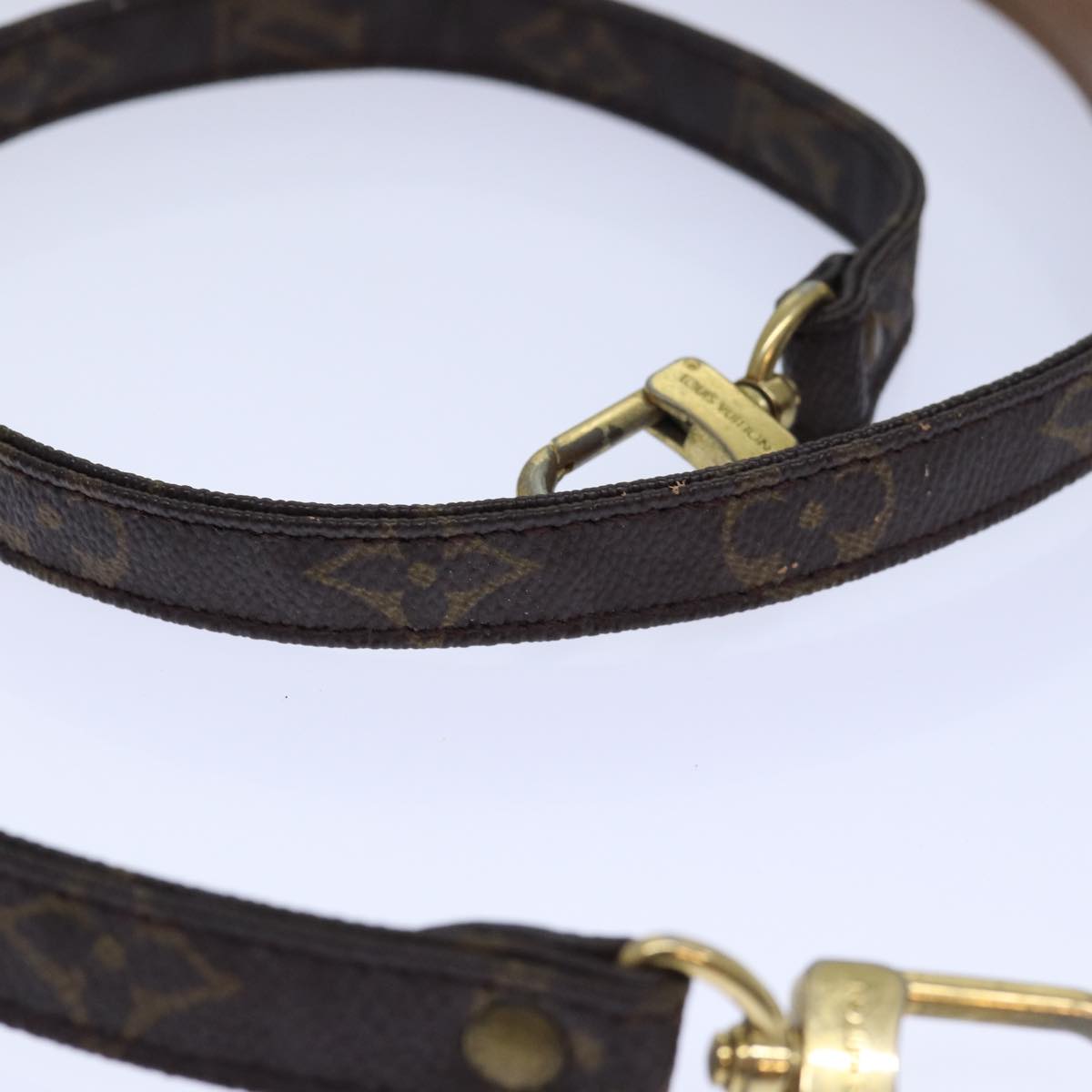 Louis Vuitton Shoulder Strap Brown Canvas Bag Jewelry
