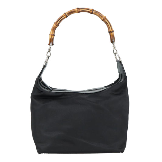 Gucci Bamboo Black Synthetic Handbag ()