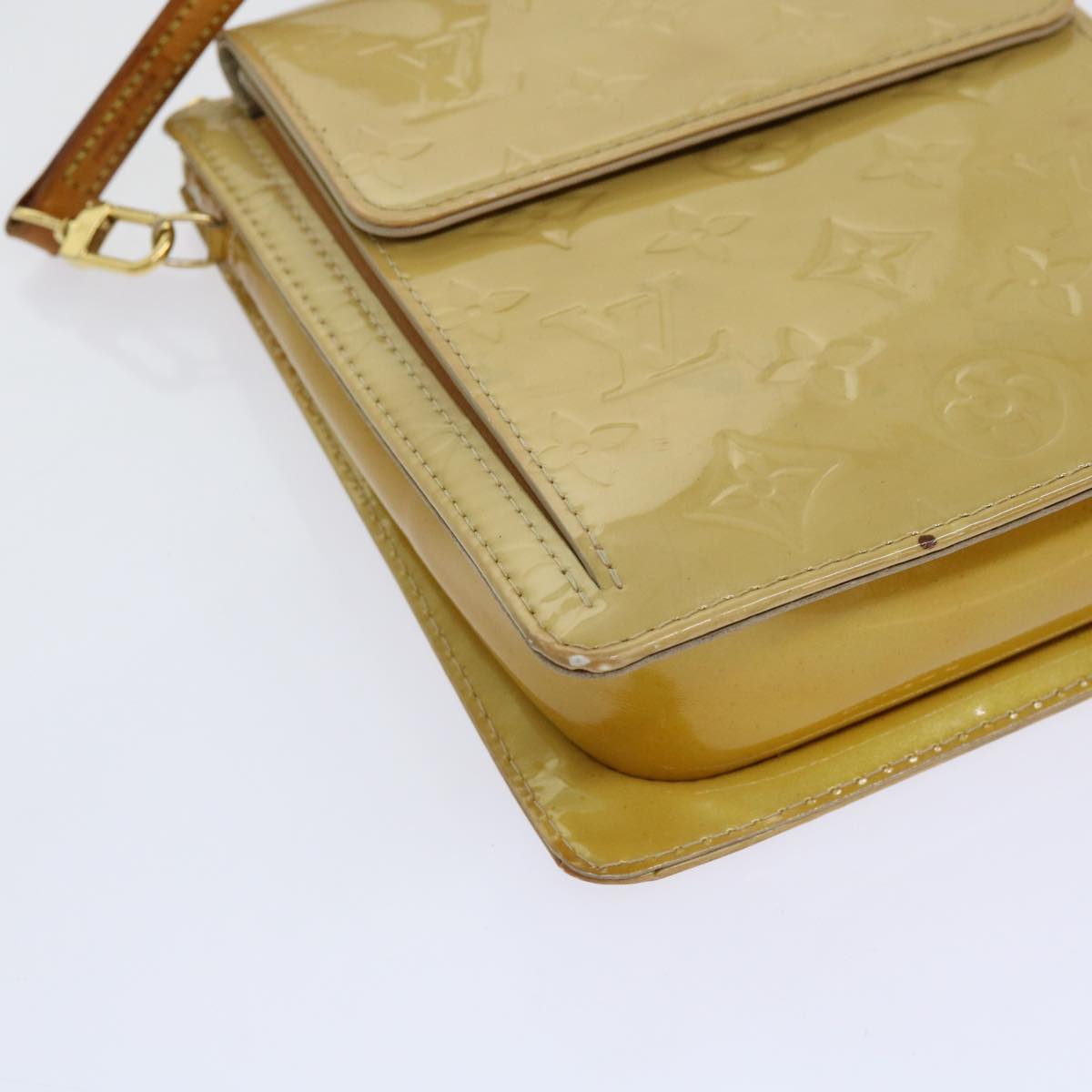 Louis Vuitton Mott Beige Patent Leather Clutch Bag