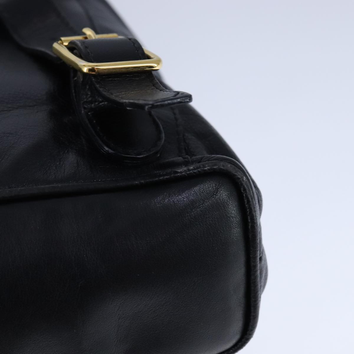 Gucci Bamboo Black Leather Backpack Bag