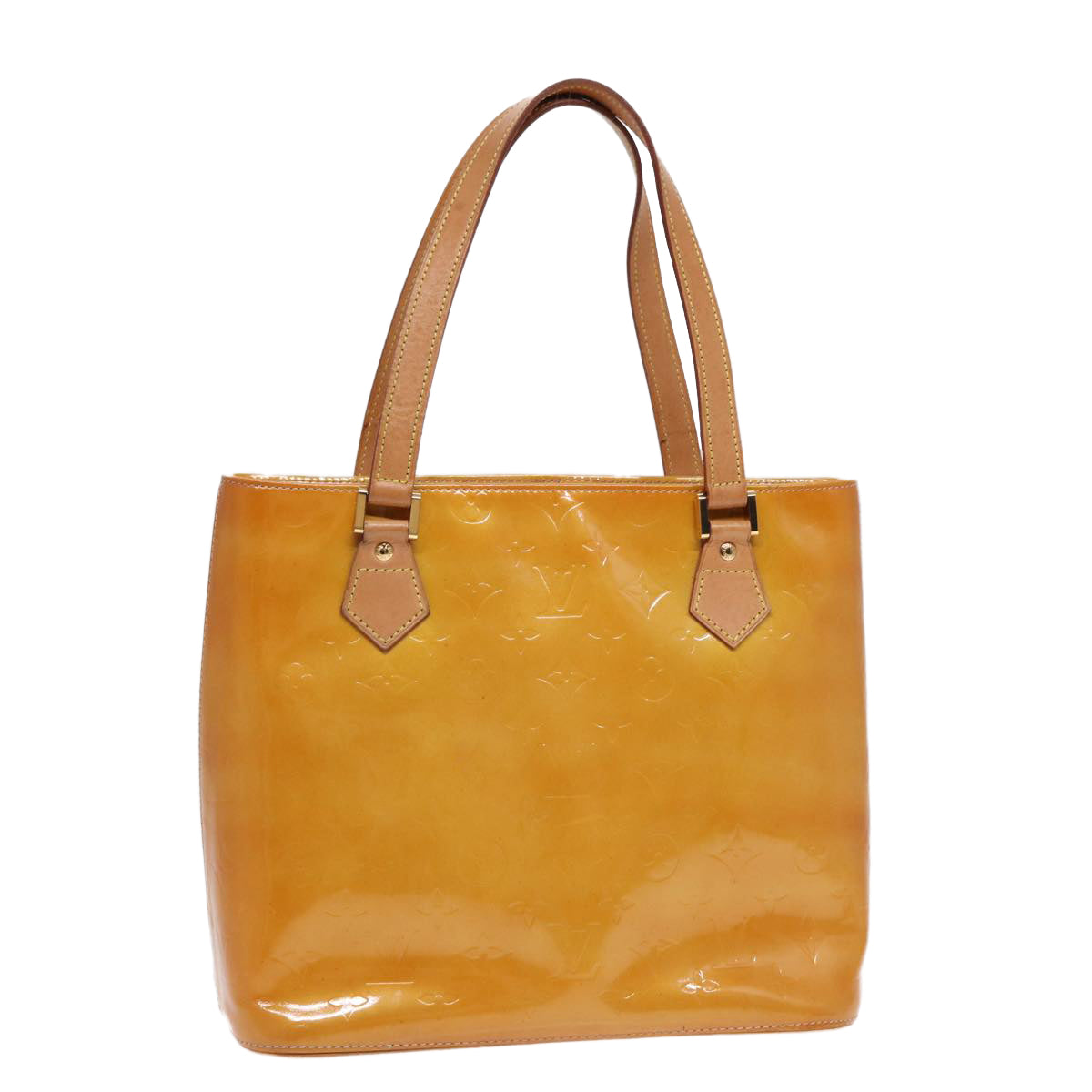 Louis Vuitton Houston Beige Patent Leather Handbag