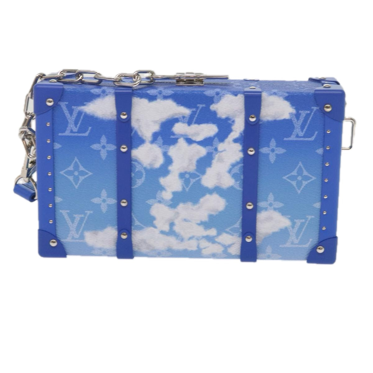 Louis Vuitton Blue Leather Clutch Bag