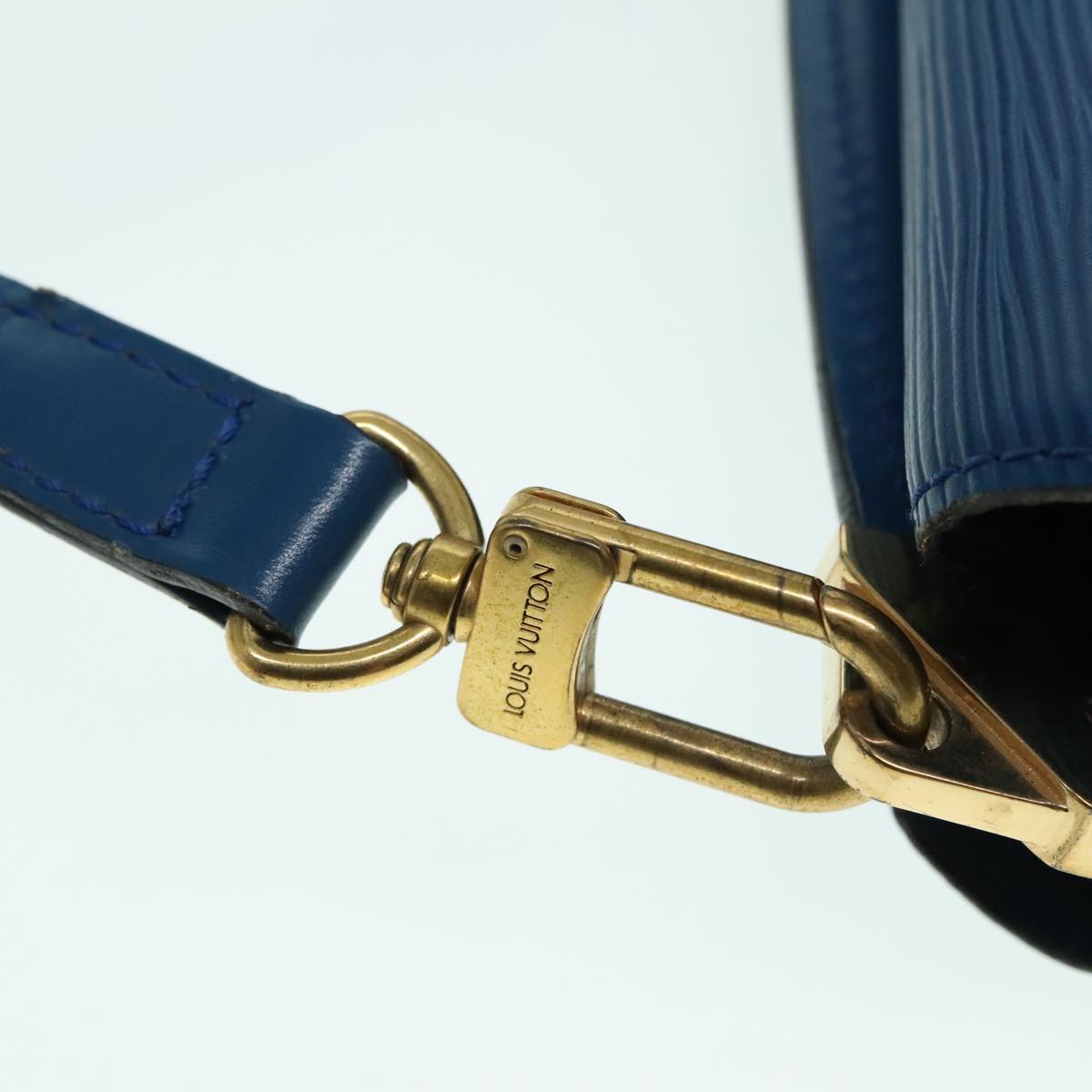 Louis Vuitton Grenelle Blue Leather Shoulder Bag