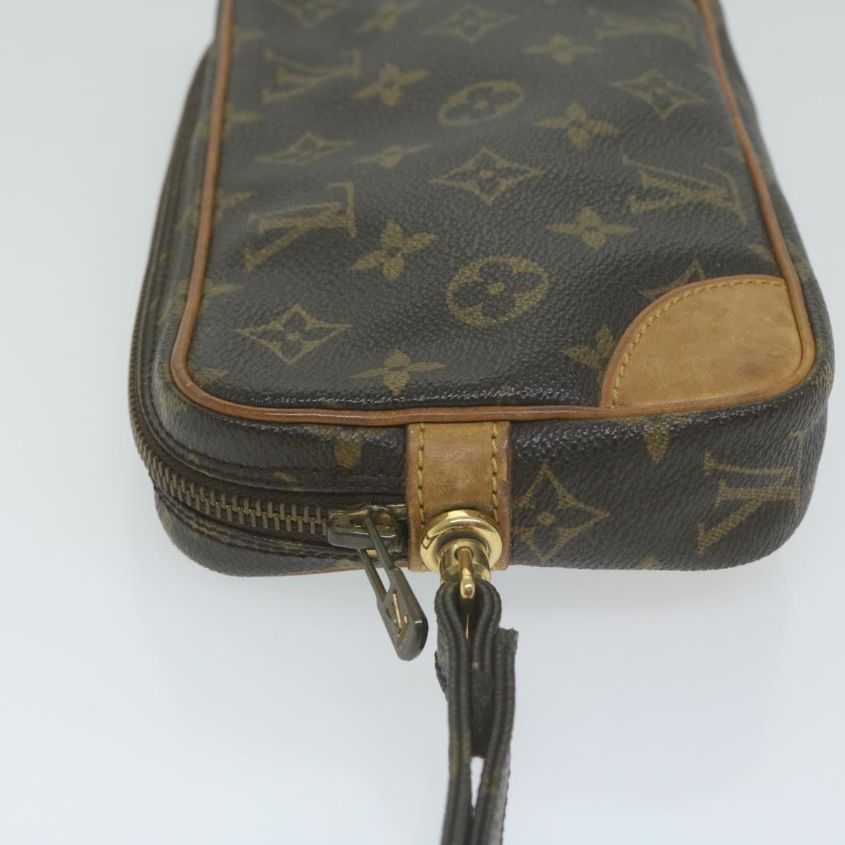 Louis Vuitton Marly Dragonne Brown Canvas Clutch Bag