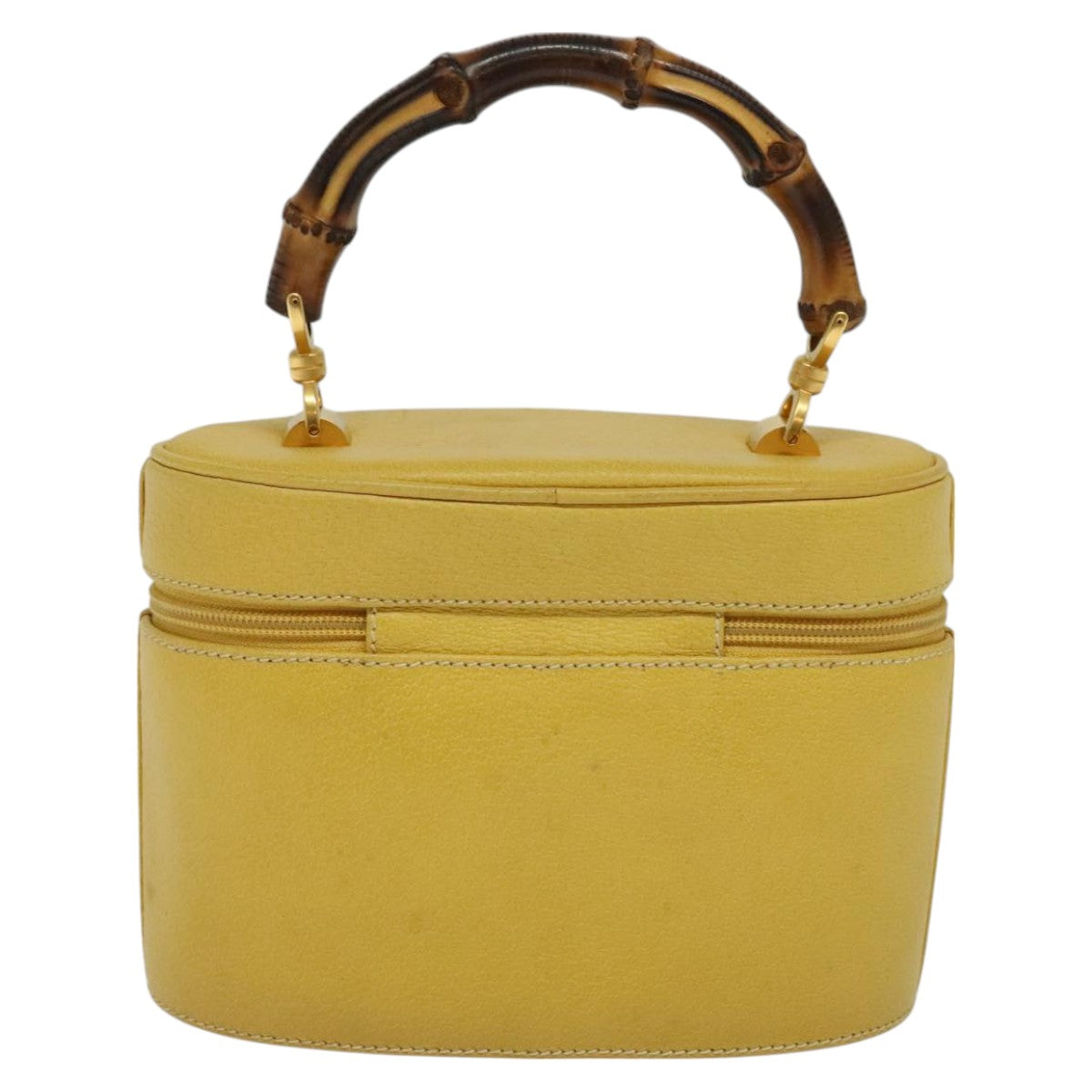 Gucci Bamboo Yellow Leather Clutch Bag