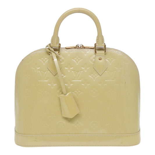 Louis Vuitton Alma Ecru Patent Leather Handbag