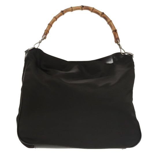 Gucci Bamboo Black Synthetic Handbag ()