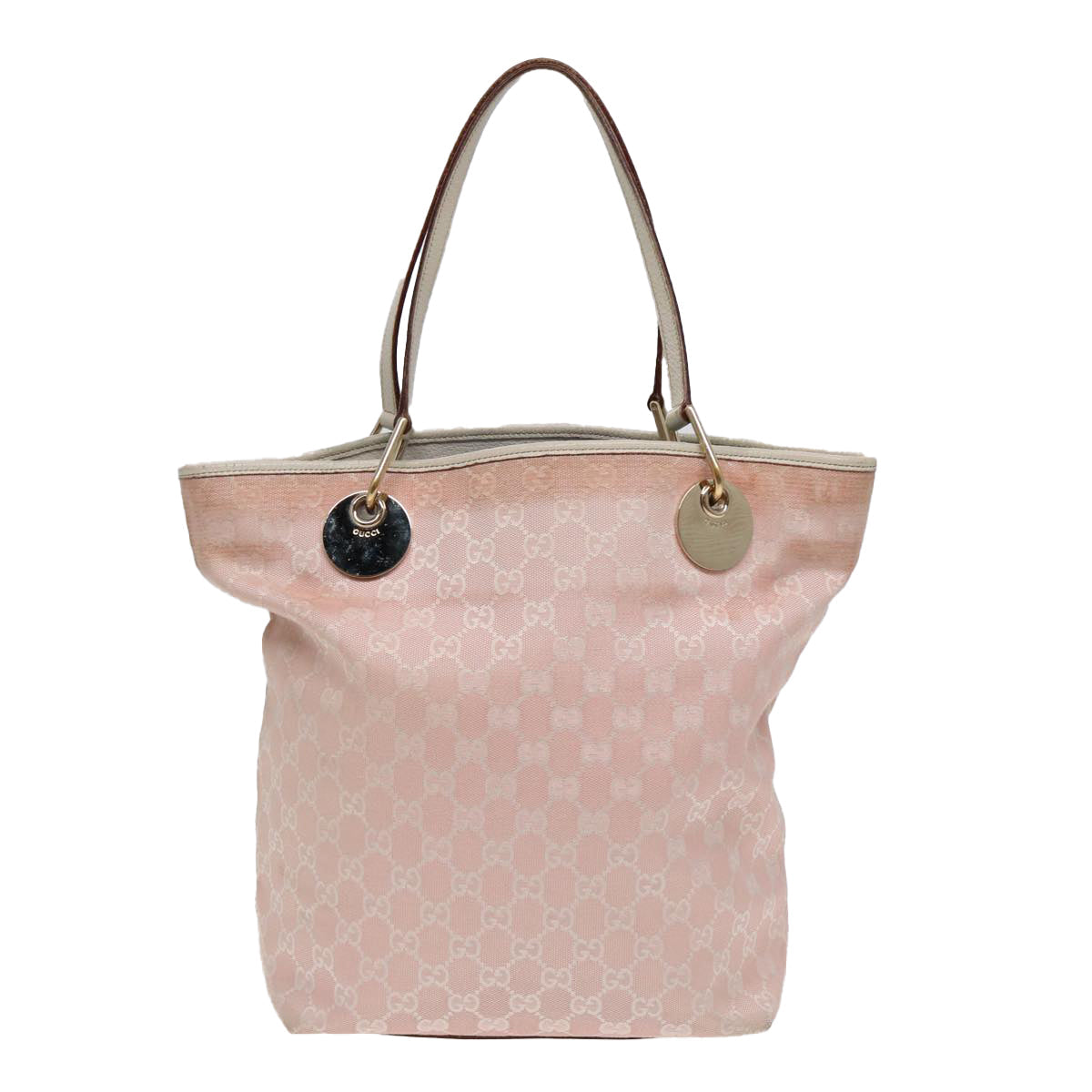 Gucci Gg Pattern Pink Canvas Tote Bag