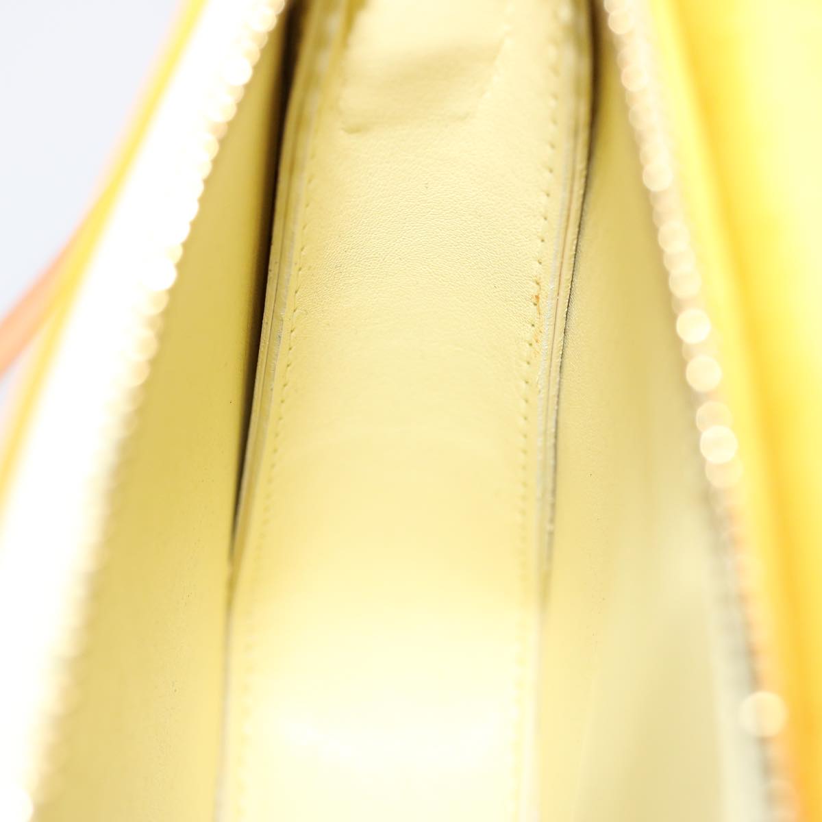 Louis Vuitton Mott Yellow Patent Leather Clutch Bag
