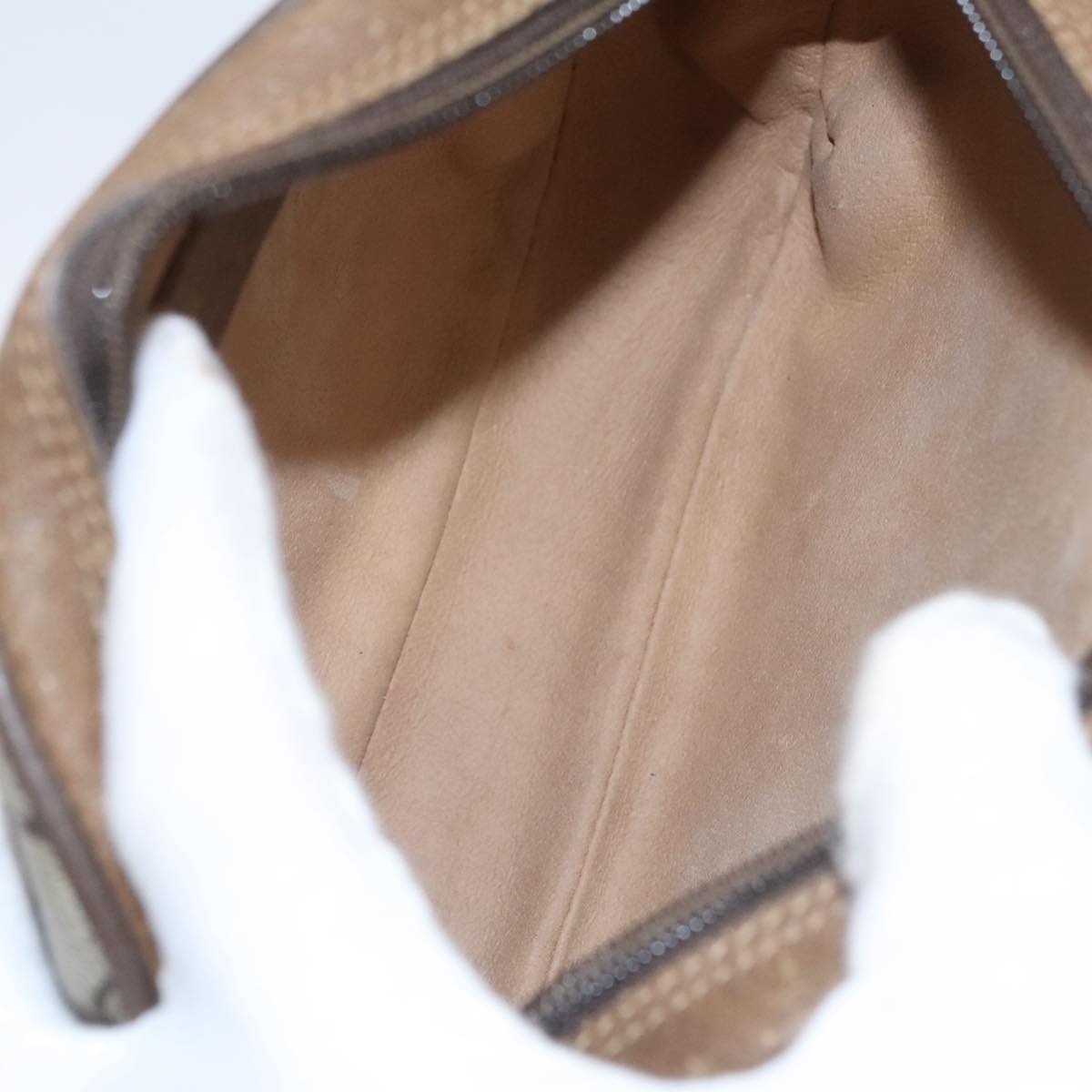 Gucci Sherry Beige Canvas Shoulder Bag