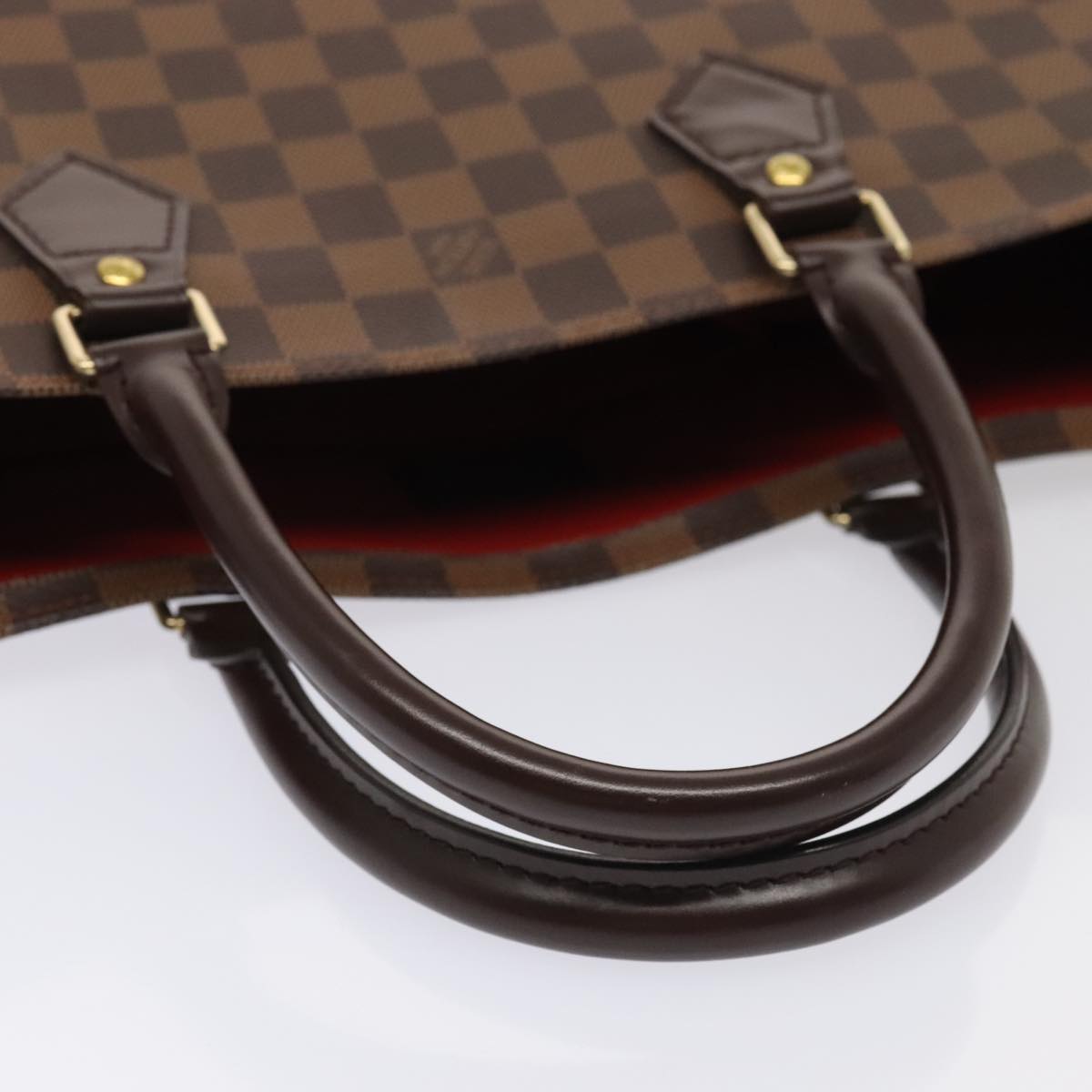 Louis Vuitton Sac Plat Brown Canvas Handbag