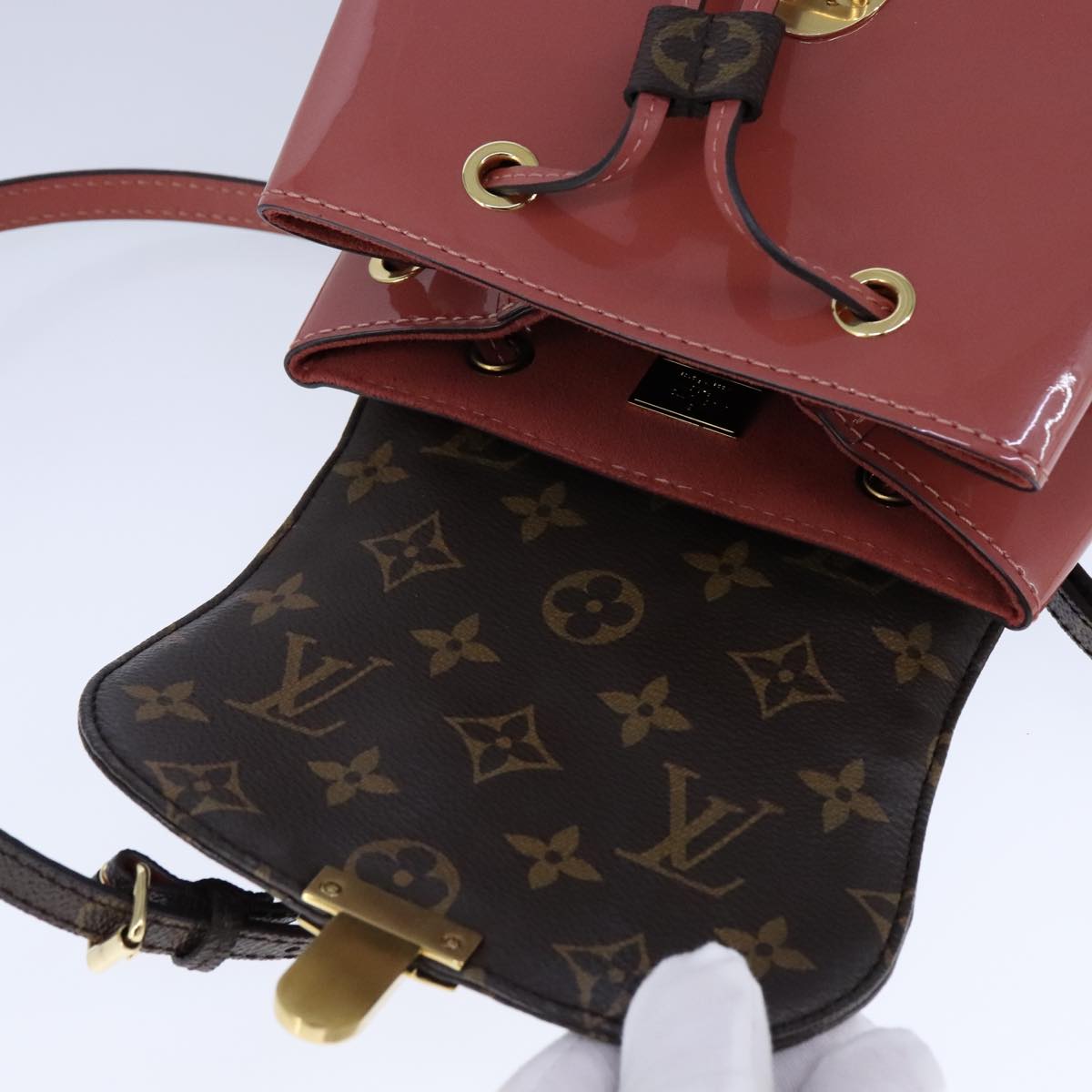 Louis Vuitton Hot Springs Pink Patent Leather Backpack Bag