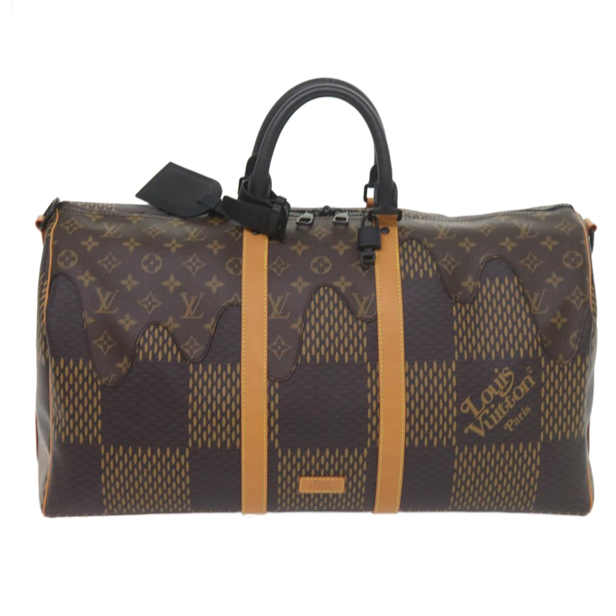 Louis Vuitton Keepall Bandouliere 50 Brown Canvas Travel Bag