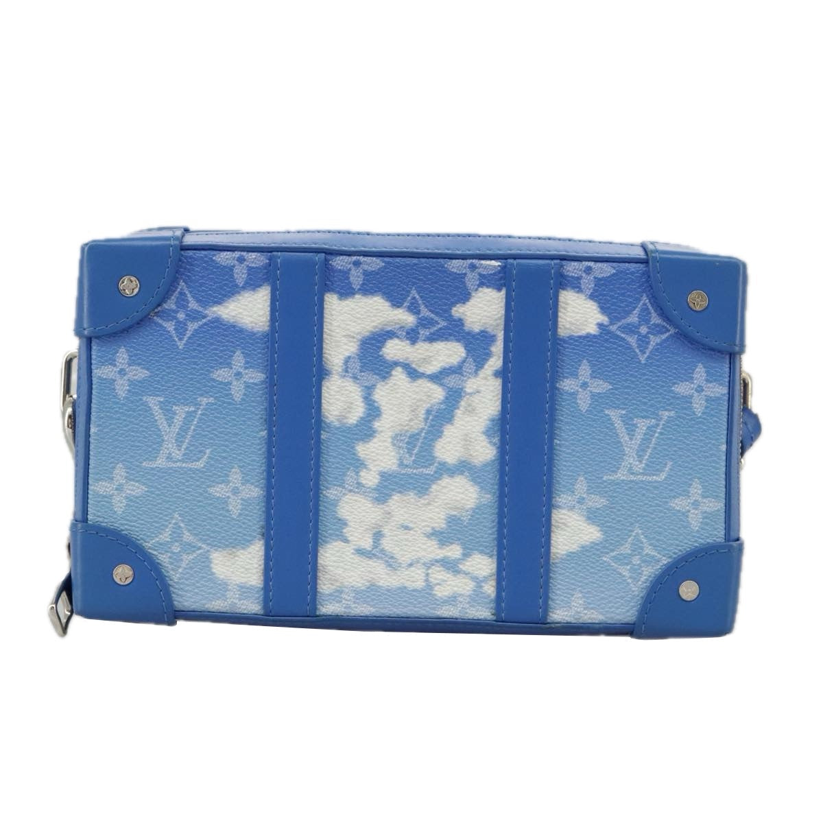 Louis Vuitton Trunk Blue Canvas Shoulder Bag