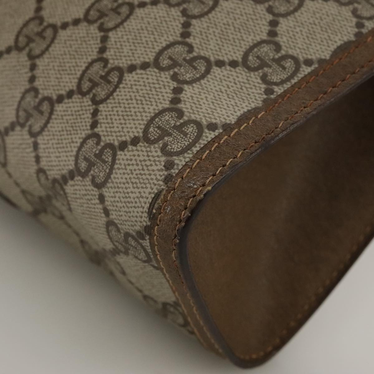 Gucci Ophidia Beige Canvas Clutch Bag